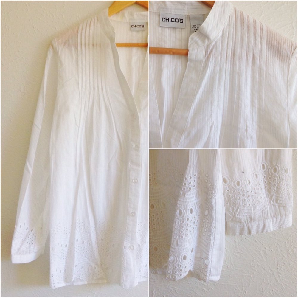 Beautifully detailed Chico's blouse